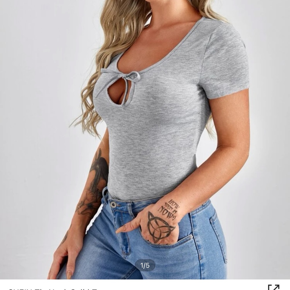 SHEIN tie front top size 8-10 (medium) brand new